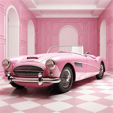 Premium AI Image | Barbie's Pink Dream Car Cruise in Style and Glamour