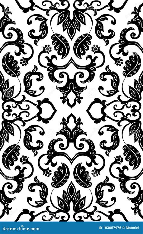 Filigree floral pattern. stock vector. Illustration of ornament - 103057976