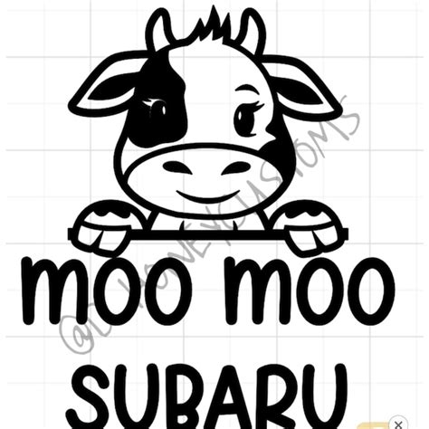 Moo Moo Subaru Cards - Etsy