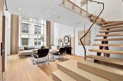 Modern interior design of a duplex apartment in New York