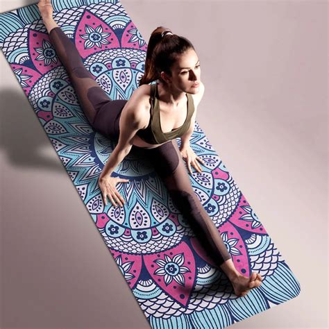 New Printed Yoga Mats Widen Yoga Mat Yoga Blanket Beginners Mat Ultrathin Natural Rubber Suede ...