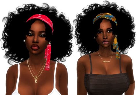 .Mya Messy CurlyFro | Sims hair, Sims 4 black hair, Sims 4 curly hair