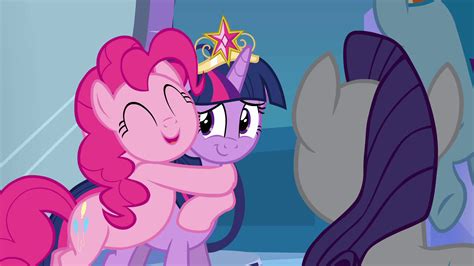 Image - Pinkie Pie hugging Twilight EG.png - My Little Pony Friendship is Magic Wiki