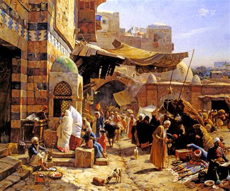 Market In Jaffa 1887 Middle East Orientalist Paint By Gustav | Etsy