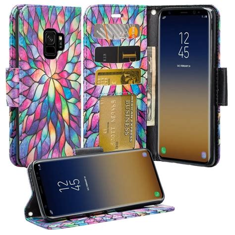 Galaxy S9 Case, Samsung Galaxy S9 Phone Cases, Flip Folio [Kickstand Feature] Pu Leather Wallet ...