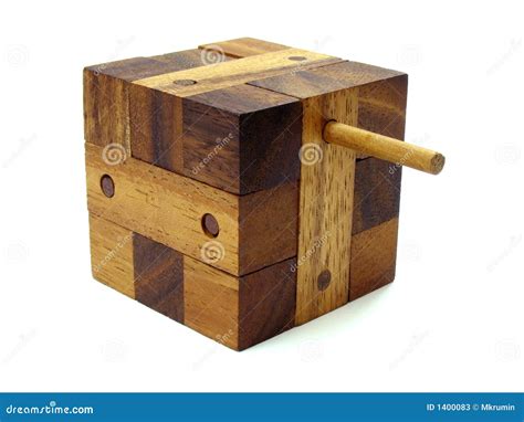 Wooden Cube Puzzle 2 stock image. Image of hard, white - 1400083