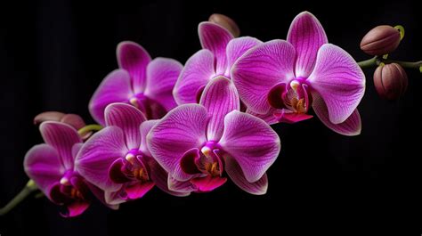 Dark Purple Background Orchids Are Blooming Against A Backgrounds | JPG ...