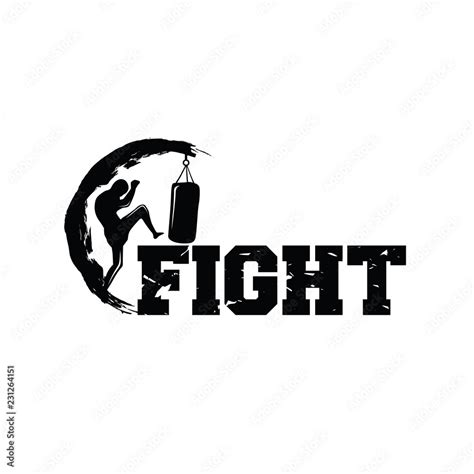 Kick Boxing and Martial arts Logo Vector Stock Vector | Adobe Stock