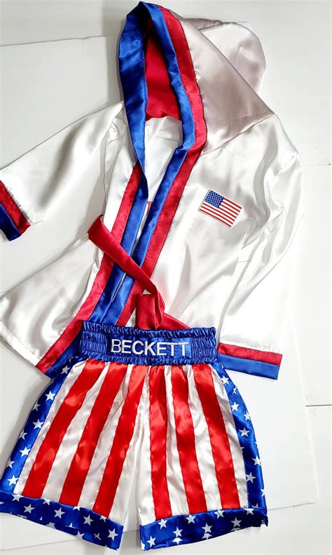 Personalized Kids Youth Boxing Set Robe Shorts Trunks - Etsy