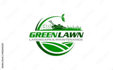 Illustration vector graphic of lawn care, landscape, grass concept logo design template Stock ...