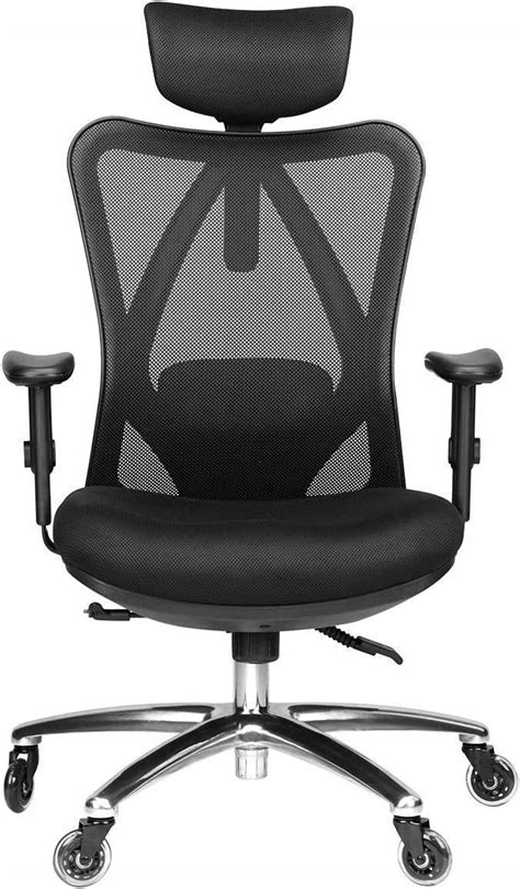 Duramont Ergonomic Office Chair - Adjustable Desk Chair Lumbar Support Rollerblade wheels for ...