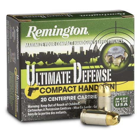 Remington Ultimate Defense, .380 ACP, BJHP, 102 Grain, 20 Rounds ...