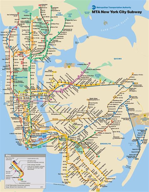 New York City Subway Map Printable | New York City Map | NYC Tourist