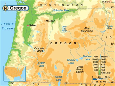 Oregon Base and Elevation Maps