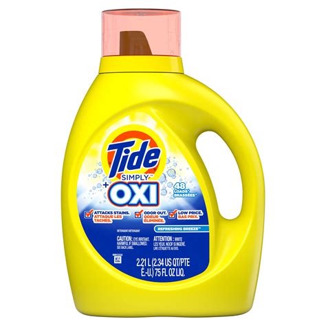 Tide Simply Plus Oxi, 48 Loads Liquid Laundry Detergent, 75 fl oz - Walmart.com