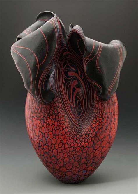 Sculptural ceramics, hand built organically-themed works that engage a sense of rhythm, flow ...