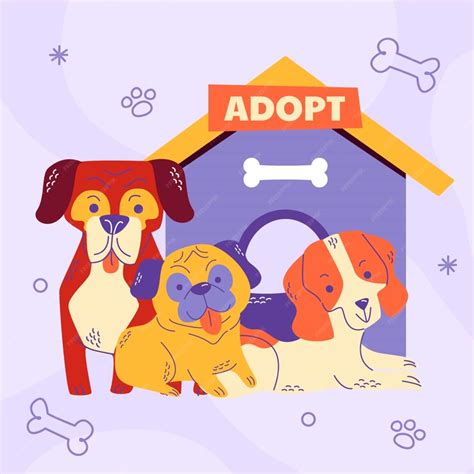 Free Vector | Flat adopt a dog illustration