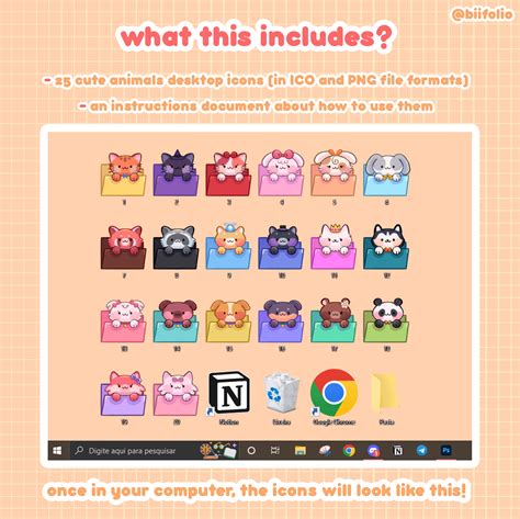 20 Cute Animals Desktop Icons for Windows and Mac! : r/ArtSale