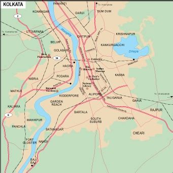 Map Of Kolkata City - Pooh Ulrika