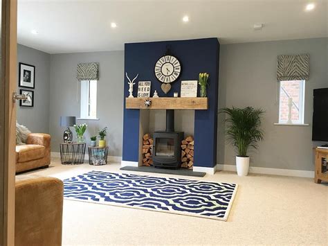 Sapphire Blue Dulux and Chic Shadow | Home living room, Living room inspiration, Living room grey