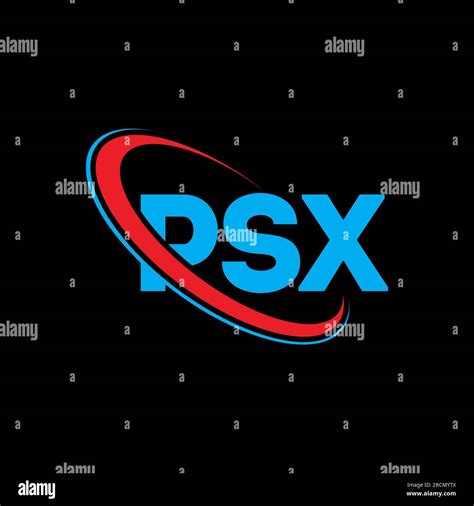 PSX logo. PSX letter. PSX letter logo design. Initials PSX logo linked with circle and uppercase ...