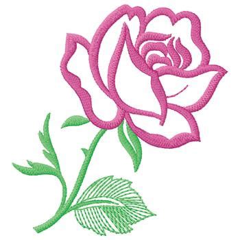 Rose Outline Embroidery Design | AnnTheGran