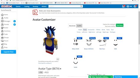 Sonic In Roblox Avatar