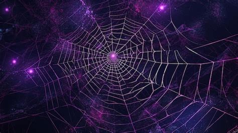 Premium Photo | Purple spider web with purple background and the word spider on it