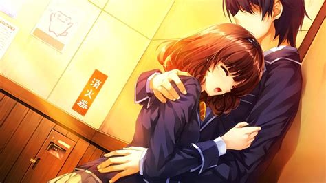 Crying Couple Hug Anime Wallpapers - Wallpaper Cave