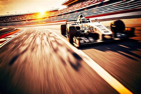 Premium Photo | Fast speed car takes part in Formula One Racing ...