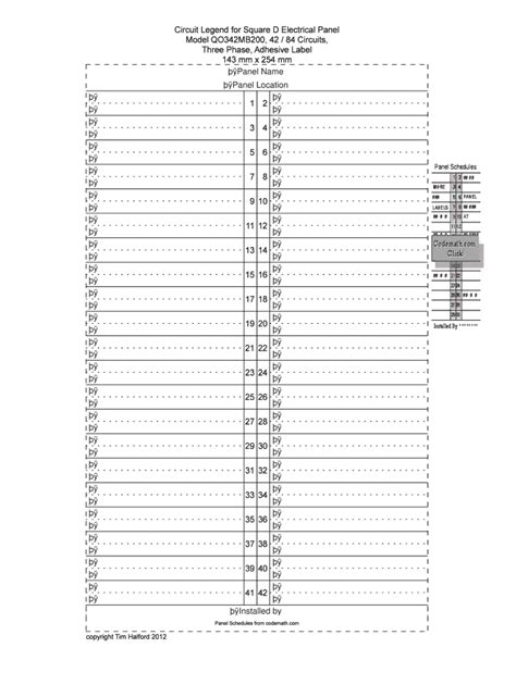 Breaker Box Diagram Template Breaker Circuit Template Panel