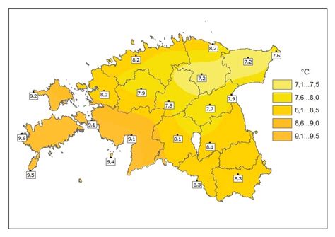 Annual temperature |Estonian Weather Service