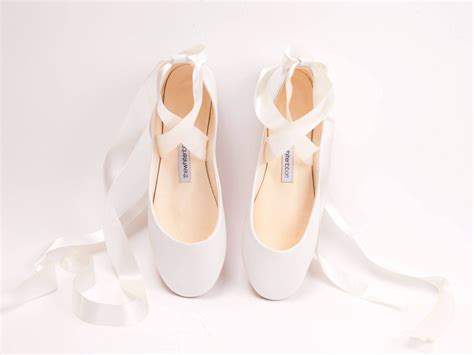 The Bridal Bolshoy White Ballet Shoes | Wedding Flats | Lace up Shoes for Brides | Swan Style ...