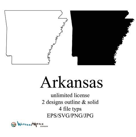 Arkansas Outline Vector at Vectorified.com | Collection of Arkansas ...