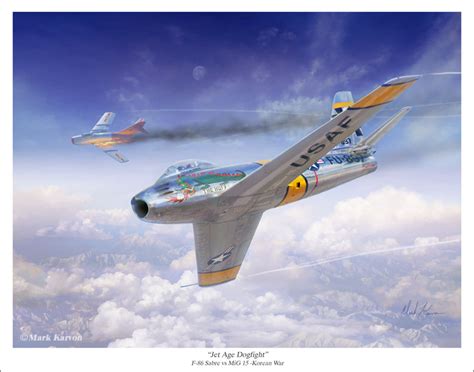 F-86 Sabre - "Jet Age Dogfight" – Mark Karvon Art Studios