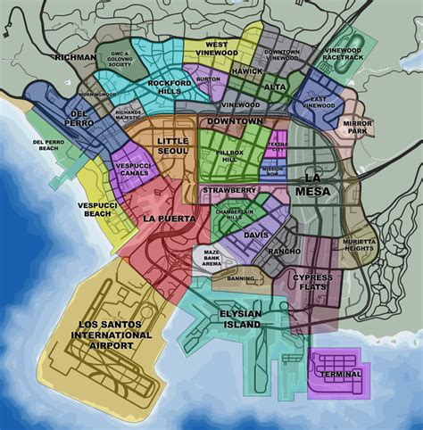 Gta 5 Los Santos Map