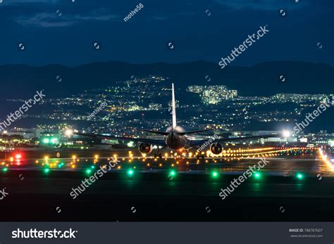 Airplane Taking Off Airport Night Stock Photo 788787607 | Shutterstock