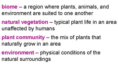 biome a region where plants animals and environment