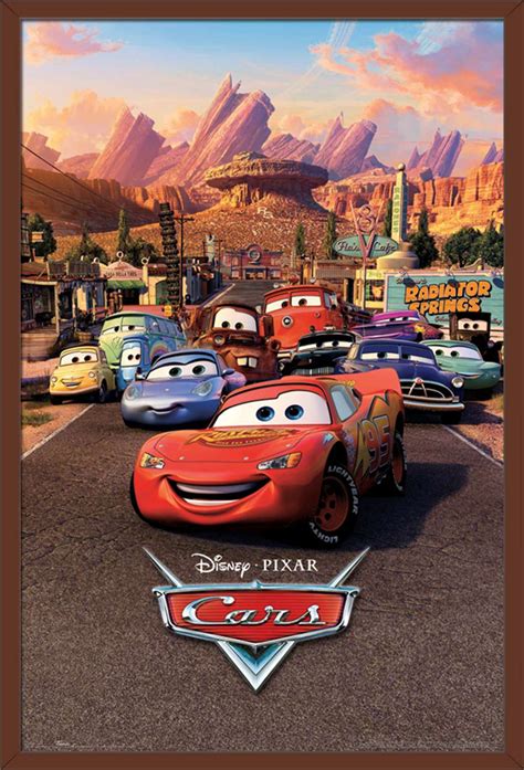 Disney Pixar Cars - One Sheet Wall Poster, 22.375" x 34", Framed - Walmart.com