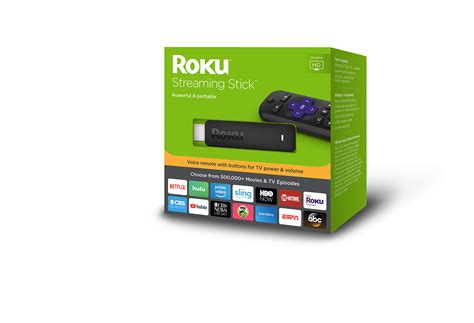 Roku Streaming Stick | Portable; Power-Packed Streaming Device with Voice Remote with Buttons ...