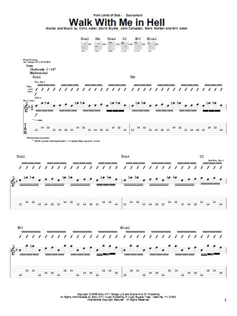 Walk With Me In Hell by Lamb Of God - Guitar Tab - Guitar Instructor