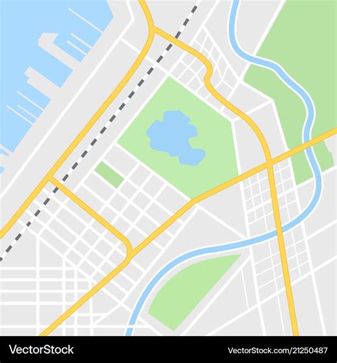 City map for navigation app top view Royalty Free Vector