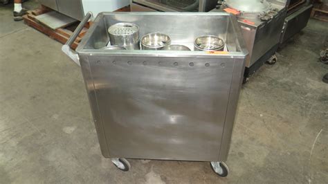 Stainless Dim Sum Cart 28"W x 17.5"D x 33"H - Oahu Auctions