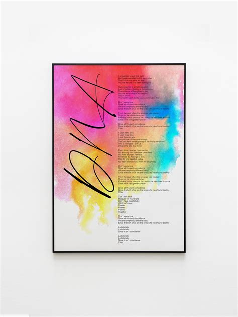 BTS DNA Lyrics Prints Poster digital Download Korean - Etsy