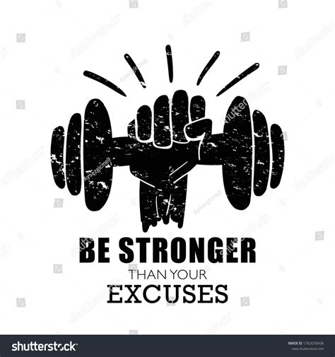 Motivational Slogan About Fitness Workout Gym Stock Vector (Royalty Free) 1762076438 | Shutterstock