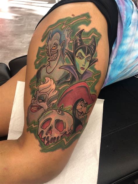 Disney Villains Tattoo | Disney tattoos, Disney sleeve tattoos, Disney ...