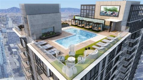 apartment rooftop pool design - Google Search in 2020 | Apartment pool, Apartment rooftop, High ...