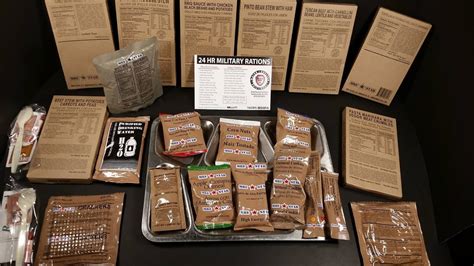 2016 24 Hour MRE Review Military Food Rations Taste Test Meal Ready to ...