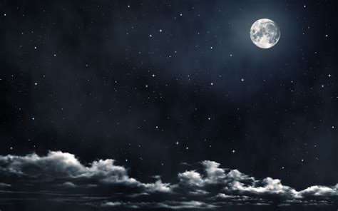 Night Sky Moon Desktop