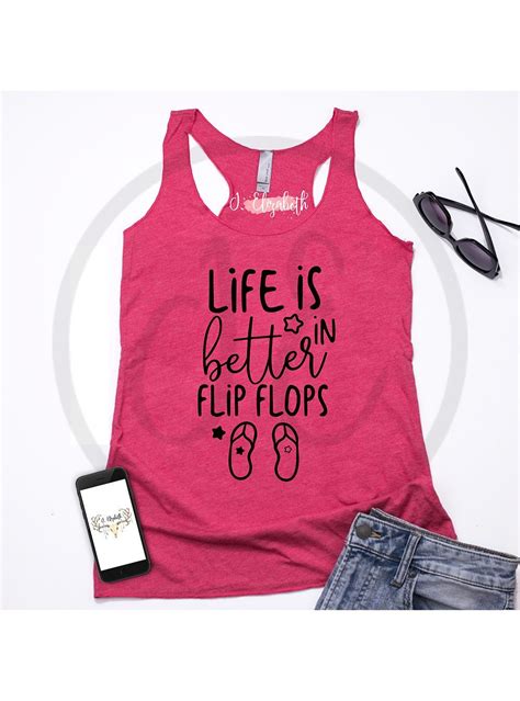 Life is better in flip flops tank. Summer tees, Cute and sassy tshirts and accessories. 3boymom ...